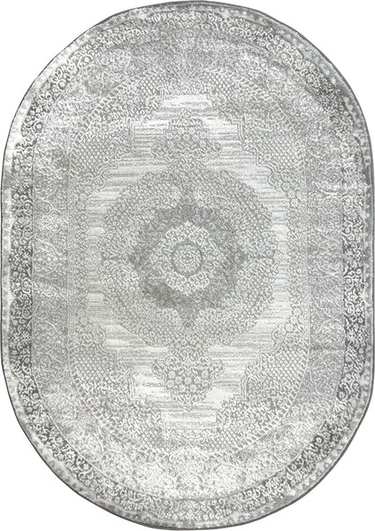 Ковер Safyun Eva / LZ140-LIGHT-GREY-OVAL - фото