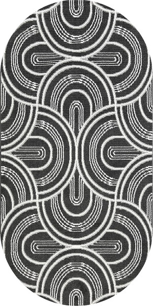 Ковер Safyun Bravo / SN550-GREY-CREAM-OVAL - фото