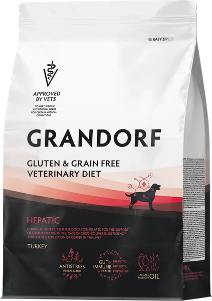 Сухой ветеринарный корм для собак Grandorf Vet Dog Hepatic - фото