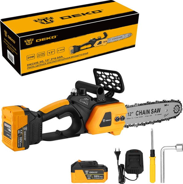 Пила цепная аккумуляторная Deko DKCHS 20 / 085-2000 - фото