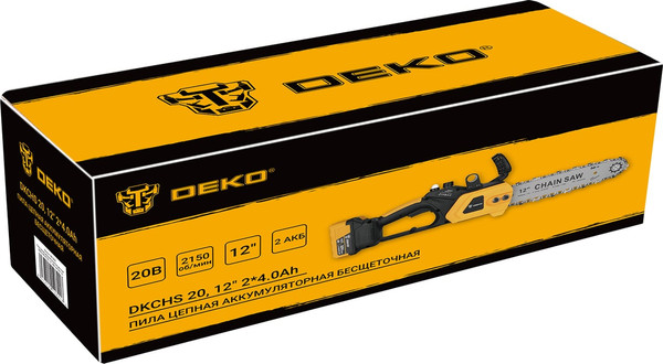 Пила цепная аккумуляторная Deko DKCHS 20 / 085-2000