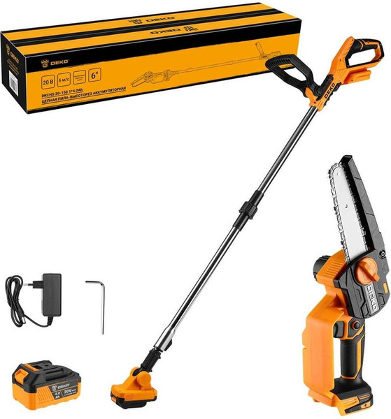 Пила цепная аккумуляторная Deko DKCHS 20-150 / 085-4447 - фото