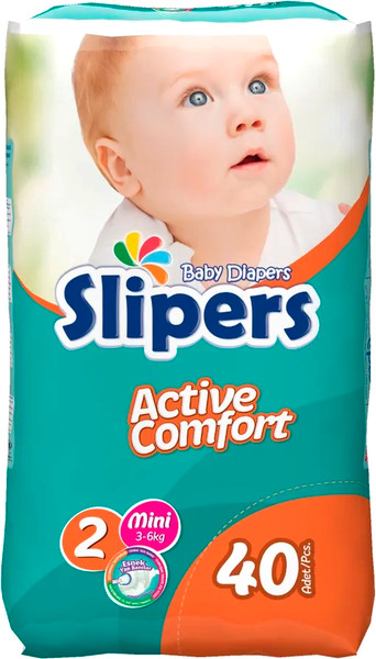 Подгузники детские Slipers №2 Mini Size 3-6 кг / T-202 - фото