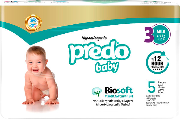 Подгузники детские Predo Baby № 3 4-9кг / BIO-103 - фото