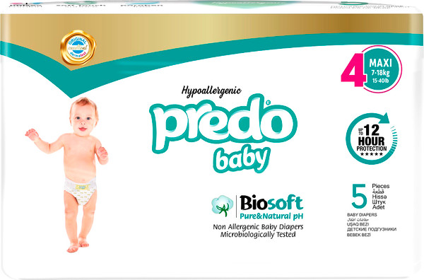 Подгузники детские Predo Baby № 4 7-18кг / BIO-104 - фото