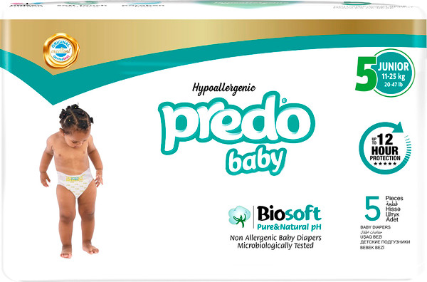 Подгузники детские Predo Baby № 5 11-25кг / BIO-105 - фото