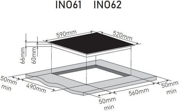 Индукционная варочная панель ZORG INO62 BL MT