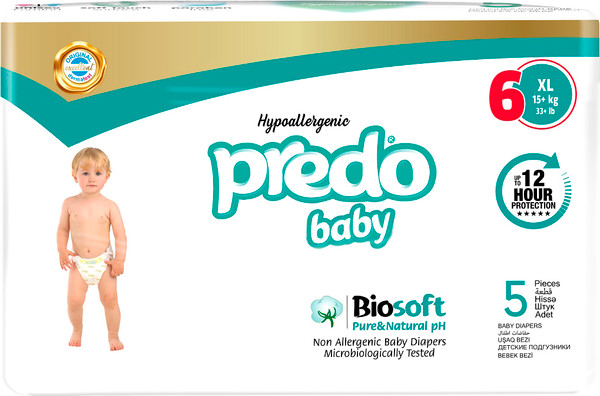 Подгузники детские Predo Baby № 6 15+кг / BIO-106 - фото