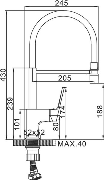 Смеситель Ledeme L4092B-2