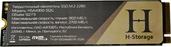 SSD диск Horizont H Storage / HSA4300-512G - фото