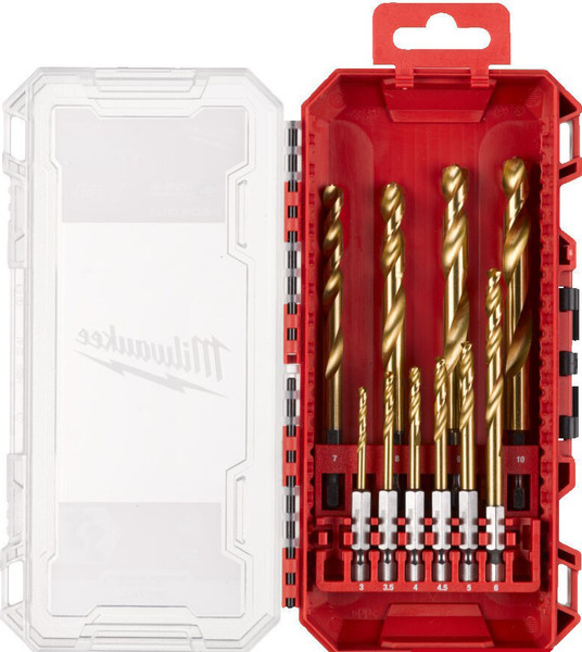 Набор сверл Milwaukee RedHEX HSS-TiN 3-10мм / 4932493865