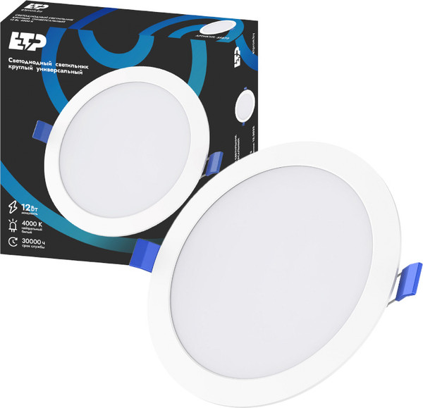 Светильник для подсобных помещений ETP 12W 4000K круглый универсальный / 35873
