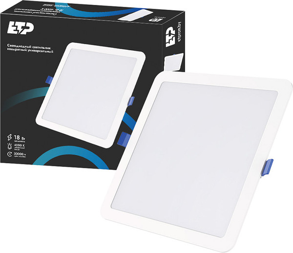 Светильник для подсобных помещений ETP 18вт 4000К квадратный универсальный / 35858