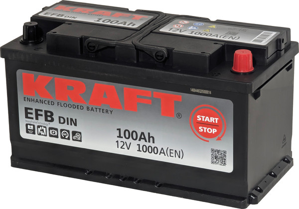 Автомобильный аккумулятор KrafT EFB R+ 1000A / EFB-L5 - фото