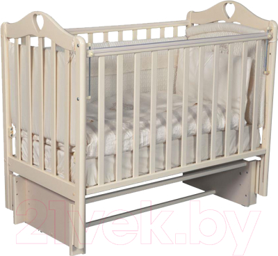 Детская кроватка Антел Каролина-3/5 (слоновая кость) - фото