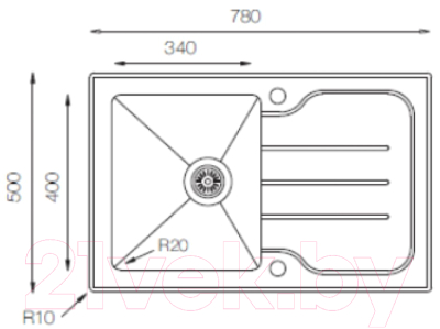 Мойка кухонная ZORG GS 7850