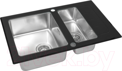 Мойка кухонная ZORG GS 7850-2 (черный)