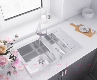 Мойка кухонная ZORG GS 7850-2 (белый)