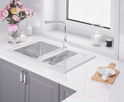 Мойка кухонная ZORG GS 7850-2 (белый)