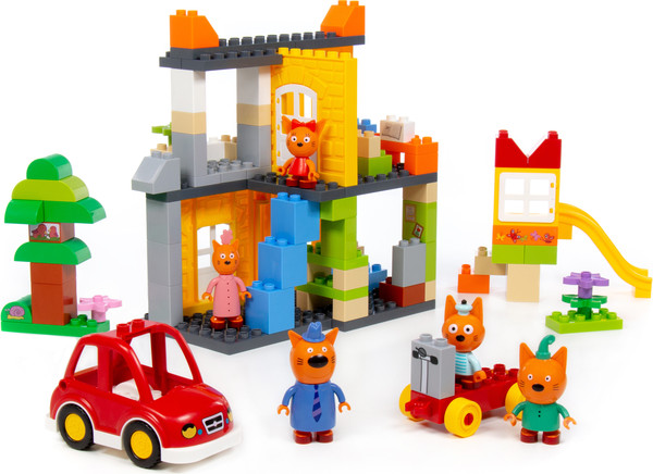 Конструктор Полесье Макси Три кота. Дом котов / 94944