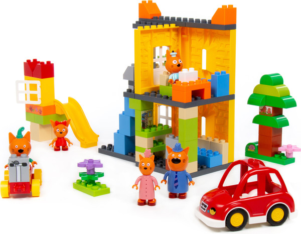 Конструктор Полесье Макси Три кота. Дом котов / 94944