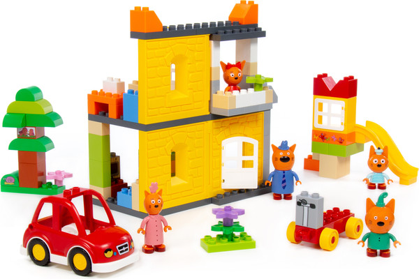 Конструктор Полесье Макси Три кота. Дом котов / 94944