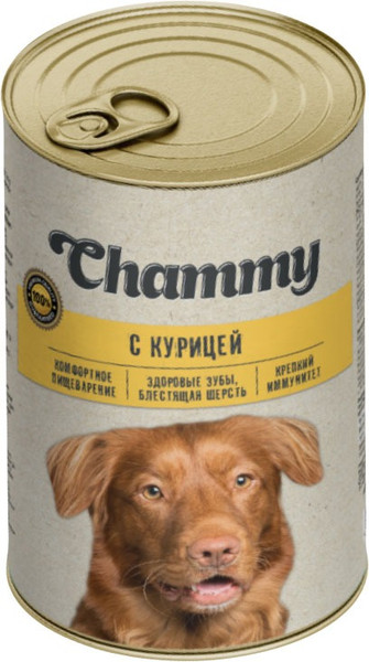 Влажный корм для собак Chammy С курицей в соусе / F19220 - фото