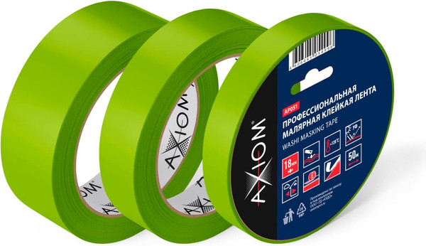 Лента малярная Axiom Профессиональная 36ммx50м / AP053