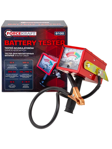 Тестер аккумуляторной батареи ForceKraft FK-B100