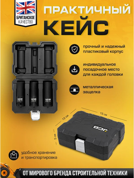 Набор головок слесарных JCB JCB-4032TH