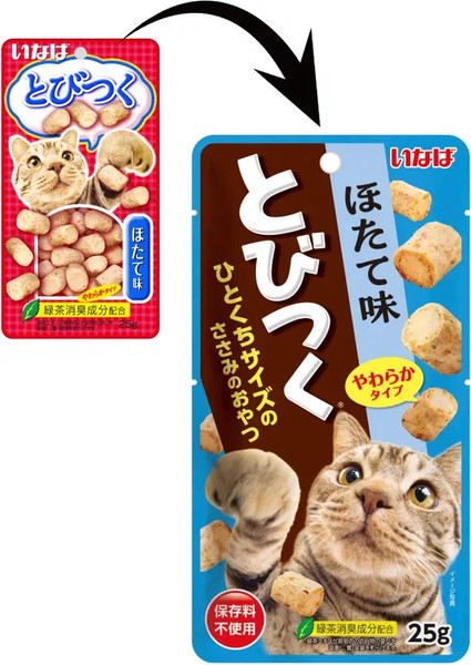 Лакомство для кошек Inaba Тобицуку со вкусом морского гребешка