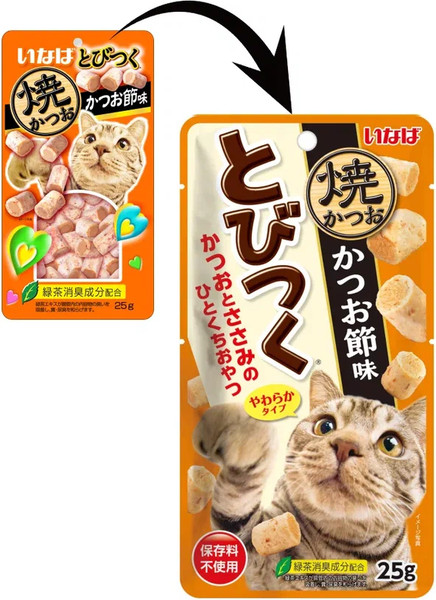 Лакомство для кошек Inaba Тобицуку Якикацуо со вкусом кацуобуси