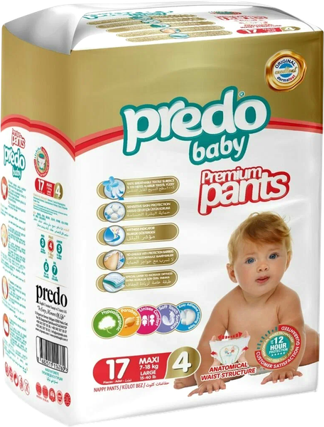 Подгузники-трусики детские Predo Baby № 4 7-18кг - фото