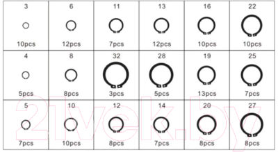 Набор стопорных колец Forsage F-816