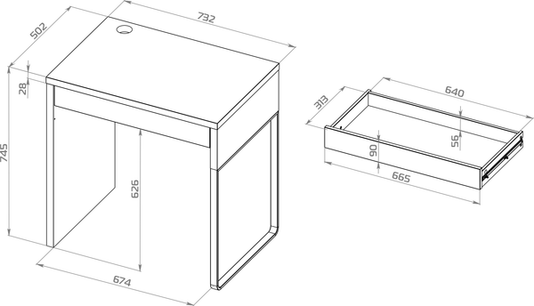 Письменный стол Mebelain Компи 73