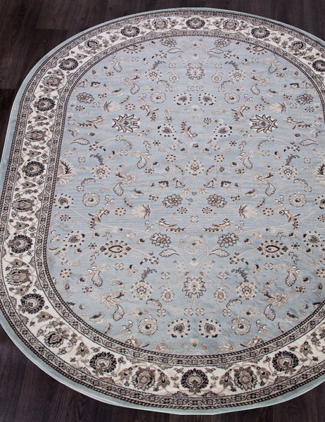 Ковер Merinos Valencia Deluxe d251-OVAL-L.BLUE-BROWN