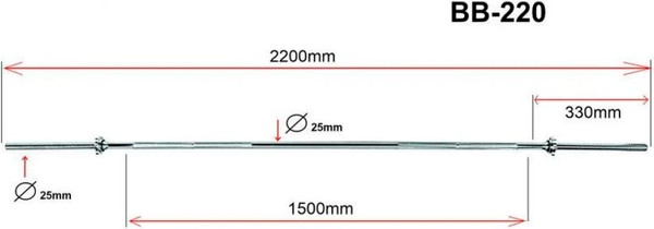 Гриф для гантели Alpin BB-220