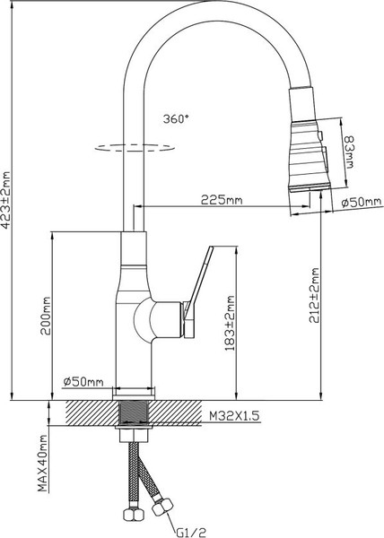 Смеситель Econoce D35 710 / EC0713BL