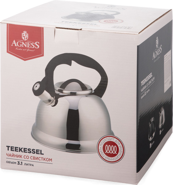 Чайник со свистком Agness 937-035