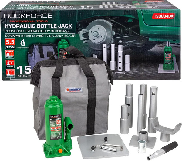 Бутылочный домкрат RockForce RF-T90604DX - фото