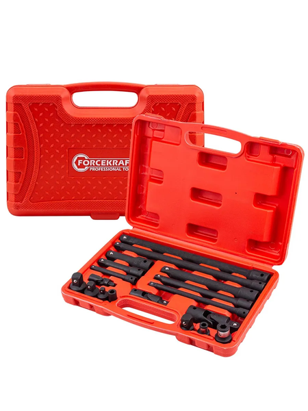 Набор удлинителей слесарных ForceKraft И адаптеров FK-T4057-18