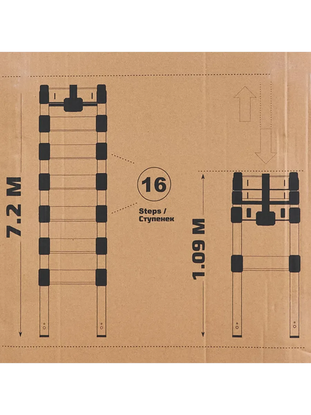 Телескопическая лестница ISMA ISMA-UP720