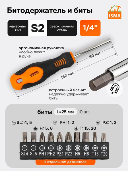 Универсальный набор инструментов ISMA ISMA-2023P