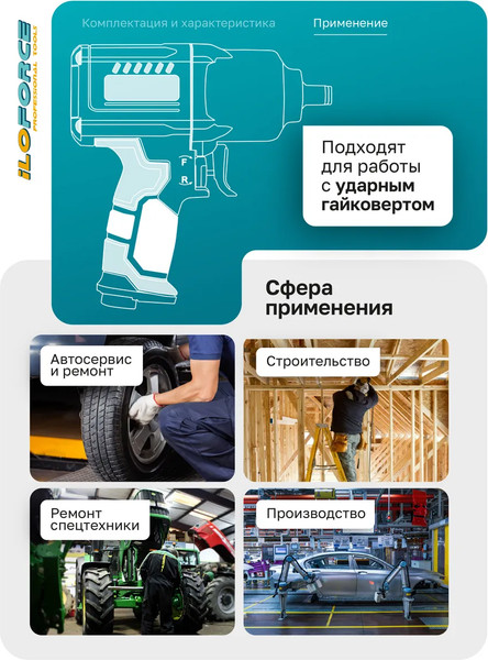 Набор адаптеров слесарных ILOforce Ударных IF-4089MPB