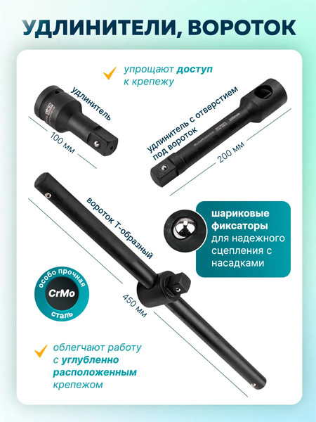 Универсальный набор инструментов ILOforce IF-6143-9MPB