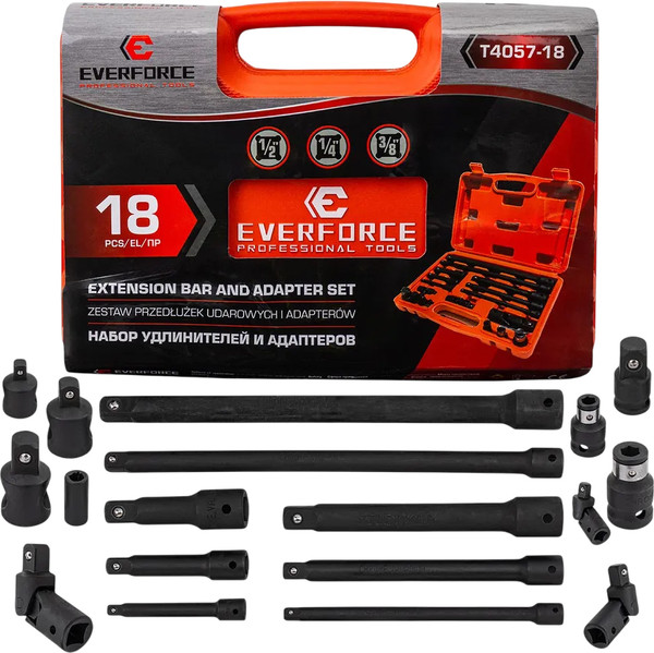 Набор удлинителей слесарных Everforce И адаптеров EF-T4057-18 - фото