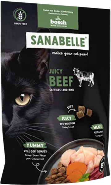 Полувлажный корм для кошек Bosch Petfood Sanabelle Juicy с говядиной - фото