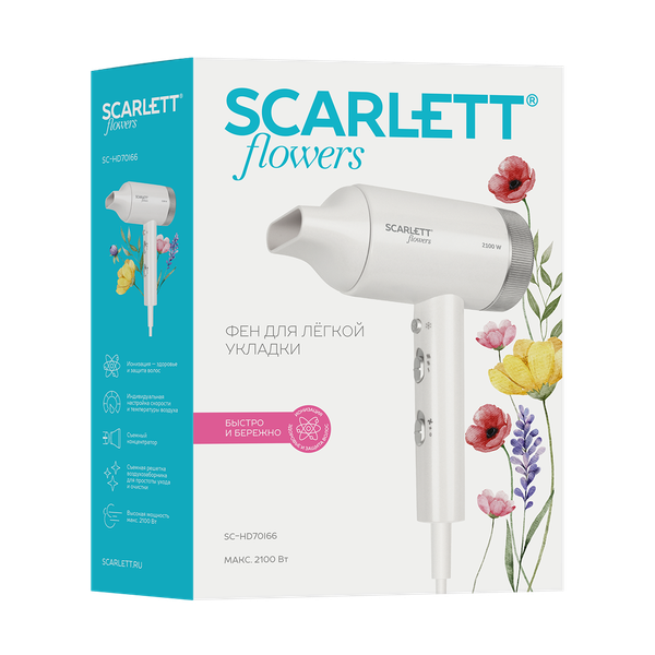 Фен Scarlett SC-HD70I66 Flowers
