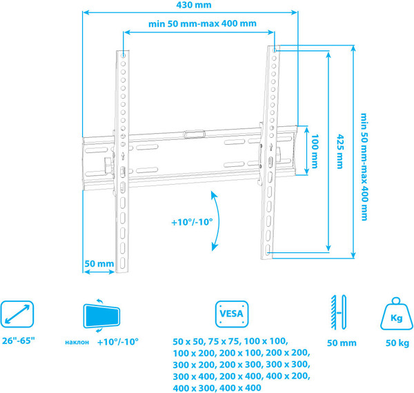 Кронштейн для телевизора Tuarex Olimp-118