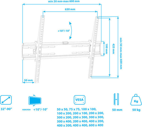 Кронштейн для телевизора Tuarex Olimp-120